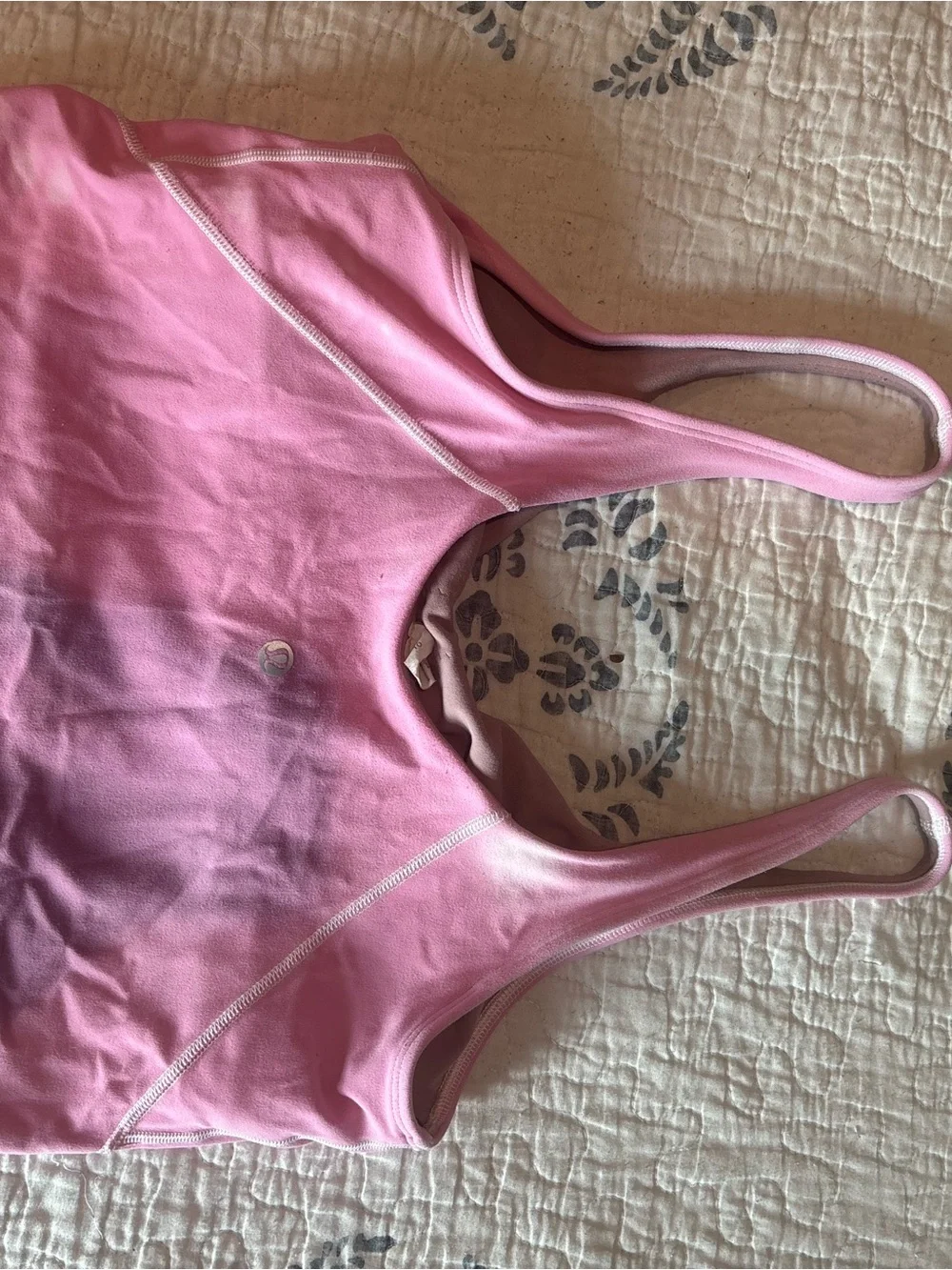 lululemon athletica Pink Slim-Strap Crop Tank